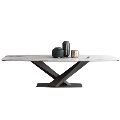metal frame design nordic marble rectangle kitchen marble tables