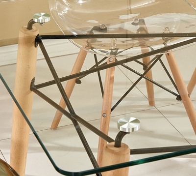rectangle dining coffee tables with glass and wood