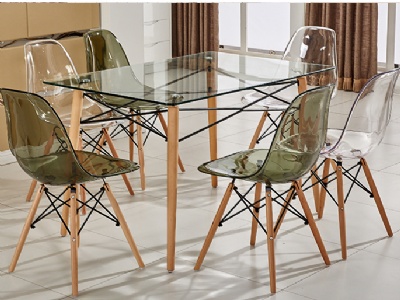rectangle dining coffee tables with glass and wood