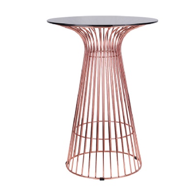 round golden leg luxury 10mm tempered glass dining coffee tables