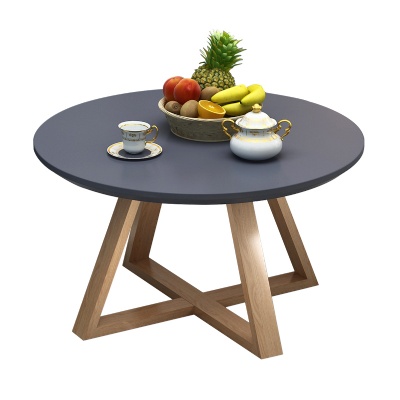 Solid wood leg mdf cafe furniture table coffee round table