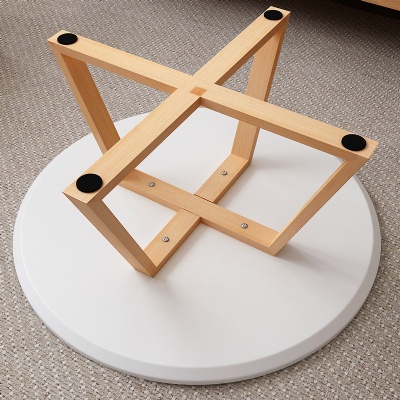 Solid wood leg mdf cafe furniture table coffee round table