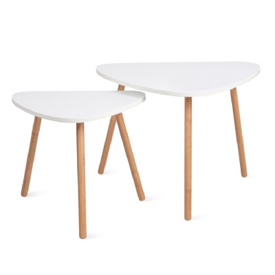 Solid wood leg MDF wood cafe tables coffee round table