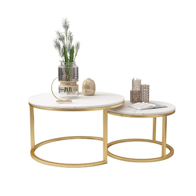 nordic metal frame side tea cafe metal gold marble coffee table