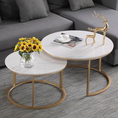 nordic metal frame side tea cafe metal gold marble coffee table