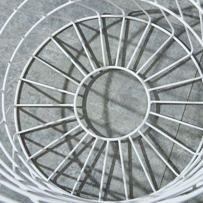 living room round coffee table metal wire storage basket