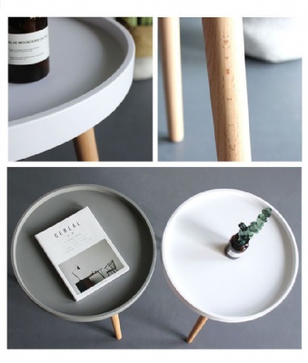 nordic wholesale wood leg plastic round top coffee table