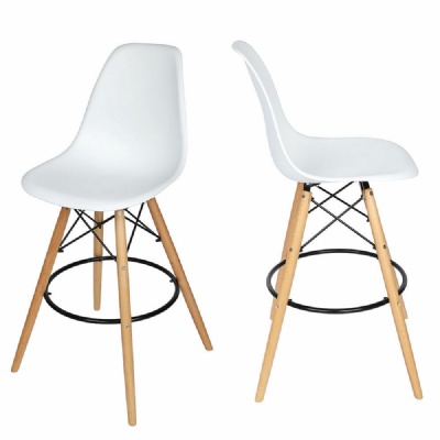 nordic restaurant classic wood leg dining plastic bar chair