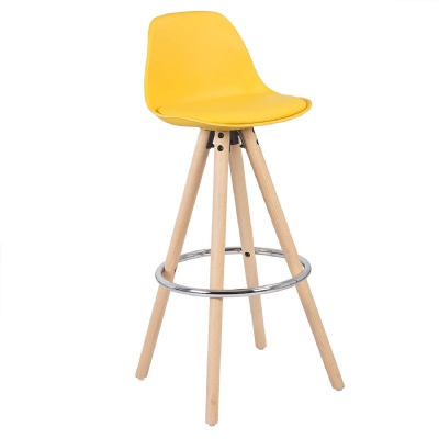 nordic restaurant small tulip dining plastic genuine leather bar chair