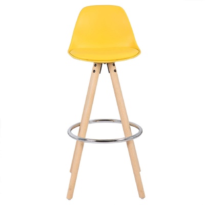 nordic restaurant small tulip dining plastic genuine leather bar chair