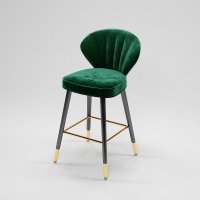 luxury metal pu leather bar chair counter high bar stools