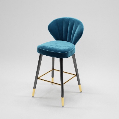 luxury metal pu leather bar chair counter high bar stools