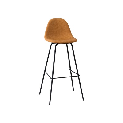 luxury hot sell pu metal frame leather bar chair