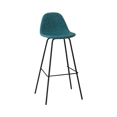 luxury hot sell pu metal frame leather bar chair
