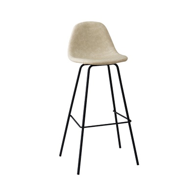 luxury hot sell pu metal frame leather bar chair