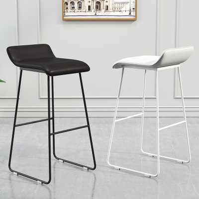 classic luxury chairs metal frame leather bar counter stool leather