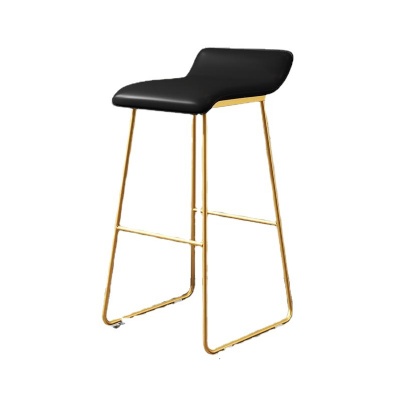 classic luxury chairs metal frame leather bar counter stool leather