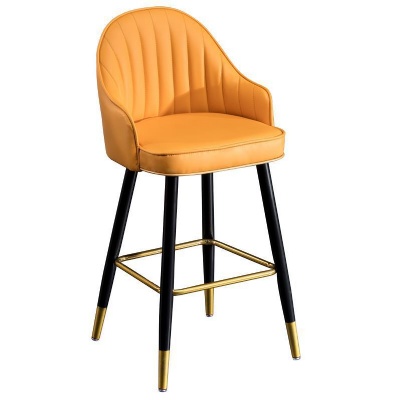 luxury metal pu leather bar chair counter high bar stools