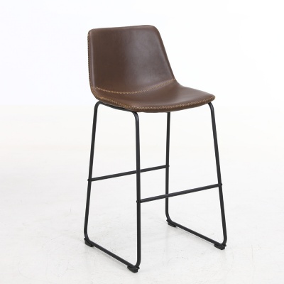 pu leather metal high bar stool chair with leather