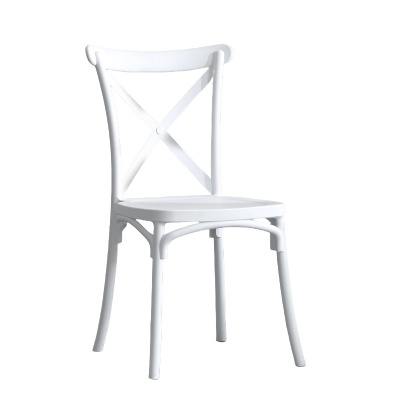 online cross back chair dining cafe silla stackable pp plastic chair
