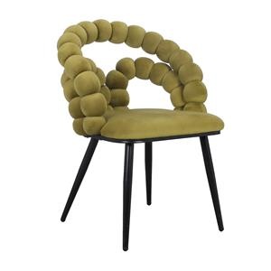 Dining Furniture Velvet Fabric Dining Chairs Luxury Wide Woven Upholstery Backrest Armchair For Living Room Hotel Dining Chairs